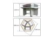 BARBECUE TROIS FOYERS STANDARD BETON GRIS - ACIER GRIS (RAL7015°